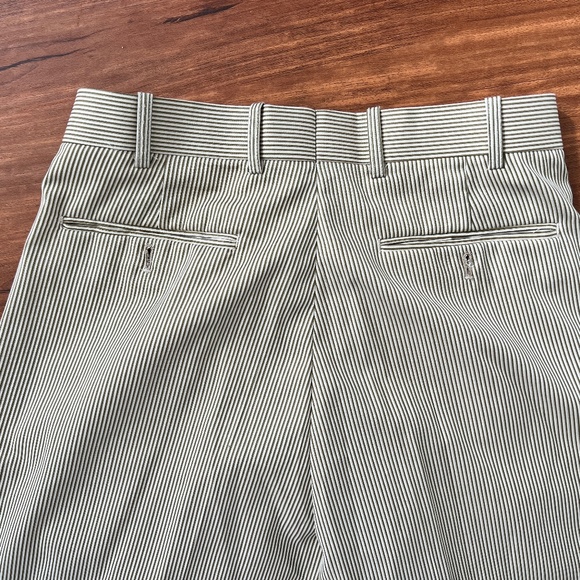 LINEAGE MILAN NEW YORK MENS BEIGE STRIPE DRESS PANTS SLACKS - Picture 5 of 6